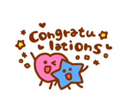 pink heart and blue star sticker #12370424