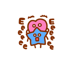 pink heart and blue star sticker #12370429