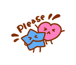 pink heart and blue star sticker #12370447