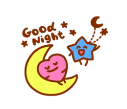 pink heart and blue star sticker #12370461