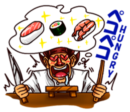 Macho Sushi Chef sticker #12370954