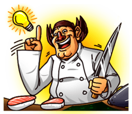 Macho Sushi Chef sticker #12370957