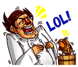 Macho Sushi Chef sticker #12370960