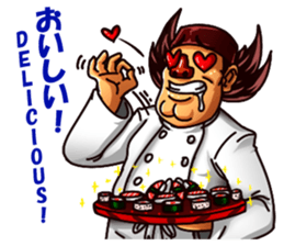 Macho Sushi Chef sticker #12370966