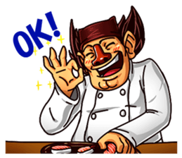 Macho Sushi Chef sticker #12370967