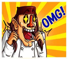 Macho Sushi Chef sticker #12370968