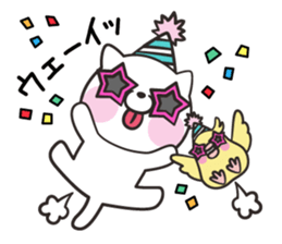 Slapstick! Cats and parakeets sticker #12373710