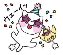 Slapstick! Cats and parakeets sticker #12373710