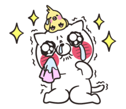 Slapstick! Cats and parakeets sticker #12373730