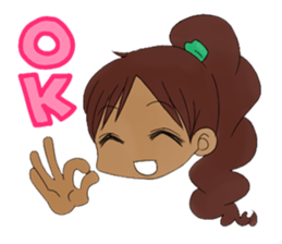 YES! ALOHA girl sticker #12373862