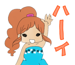 YES! ALOHA girl sticker #12373864