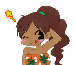 YES! ALOHA girl sticker #12373865