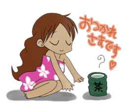 YES! ALOHA girl sticker #12373869
