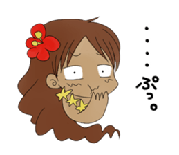YES! ALOHA girl sticker #12373872