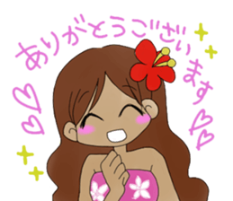 YES! ALOHA girl sticker #12373878