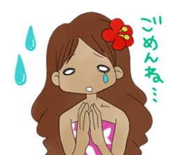 YES! ALOHA girl sticker #12373882