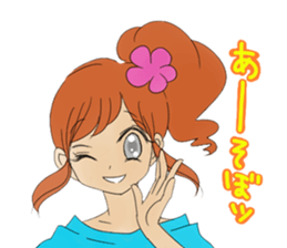 YES! ALOHA girl sticker #12373885