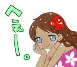 YES! ALOHA girl sticker #12373886