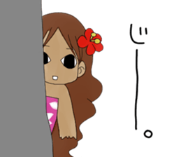 YES! ALOHA girl sticker #12373887