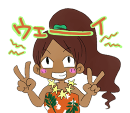 YES! ALOHA girl sticker #12373888