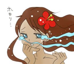 YES! ALOHA girl sticker #12373889