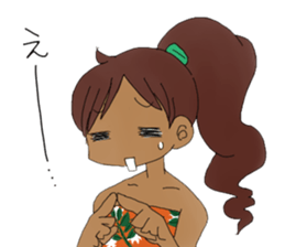 YES! ALOHA girl sticker #12373891