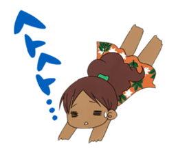 YES! ALOHA girl sticker #12373892