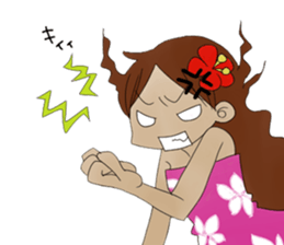 YES! ALOHA girl sticker #12373893