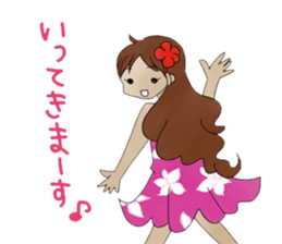 YES! ALOHA girl sticker #12373896