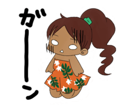 YES! ALOHA girl sticker #12373898