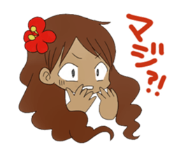 YES! ALOHA girl sticker #12373899