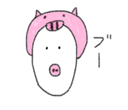 Daily life of a round face. sticker #12374095