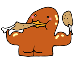 Chick and Duckling-roast duck sticker #12374110