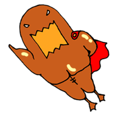 Chick and Duckling-roast duck sticker #12374115