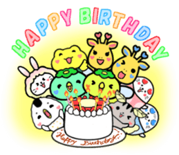 birthday and his friends sticker #12375112