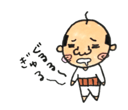 old guy and bird sticker #12375628