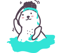 Aqua Bear by Ji sticker #12375833