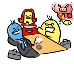 Duckbill man sticker #12377005