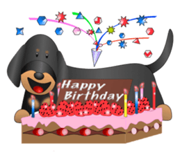 Every day with amusing Dachshund sticker #12377543