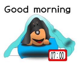 Every day with amusing Dachshund sticker #12377545