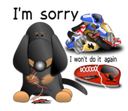 Every day with amusing Dachshund sticker #12377547