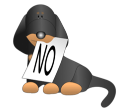 Every day with amusing Dachshund sticker #12377549