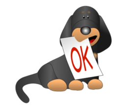 Every day with amusing Dachshund sticker #12377550