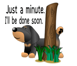 Every day with amusing Dachshund sticker #12377556
