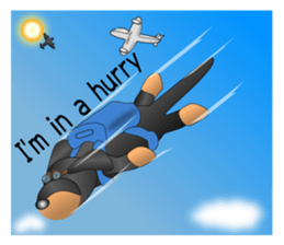 Every day with amusing Dachshund sticker #12377558