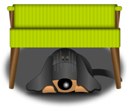 Every day with amusing Dachshund sticker #12377562