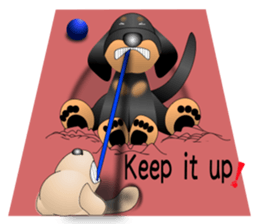 Every day with amusing Dachshund sticker #12377563