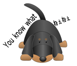Every day with amusing Dachshund sticker #12377565