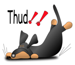 Every day with amusing Dachshund sticker #12377566