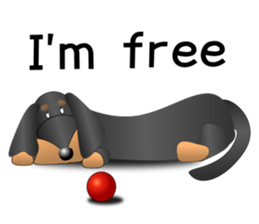 Every day with amusing Dachshund sticker #12377567